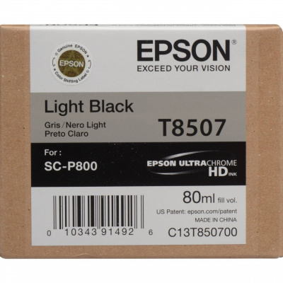 Epson T8507 C13T850700 svetle čierna (light black) originálna cartridge