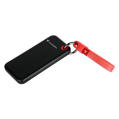 VERBATIM Externý SSD Pocket SSD 2TB, USB-C 3.1, čierna/červená