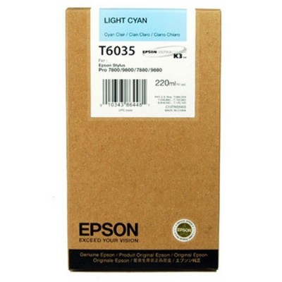 Epson T603500 svetlo azúrová (light cyan) originálna cartridge
