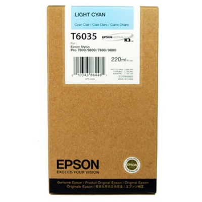 Epson C13T603500 svetlo azúrová (light cyan) originálna cartridge