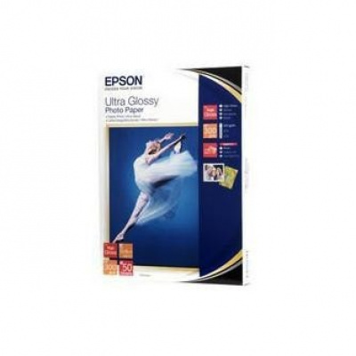 Epson Ultra Glossy Photo Paper, foto papír, lesklý, bílý, R200, R300, R800, RX425, RX500, 13x18