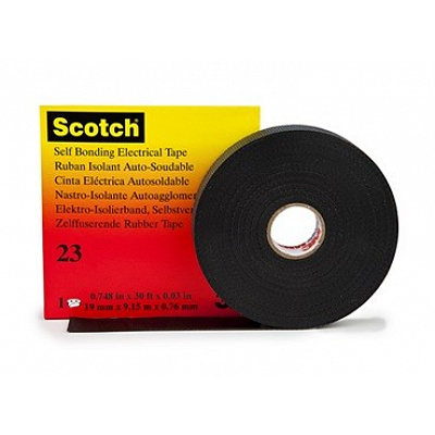 3M 23 Scotch Elektroizolačná samovulkanizačná páska, čierna, 19 mm x 9,1 m