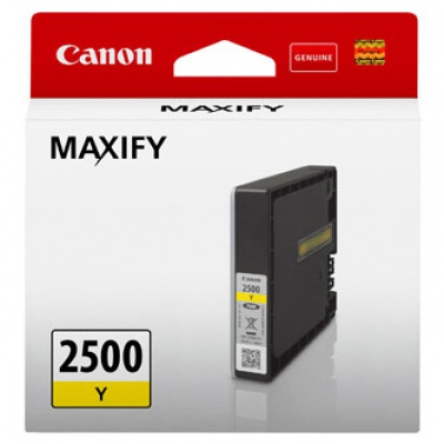 Canon originálna cartridge PGI-2500 Y, yellow, 9.6ml, 9303B001, Canon MAXIFY iB4050,iB4150,MB5050,MB5150,MB5350,MB5450