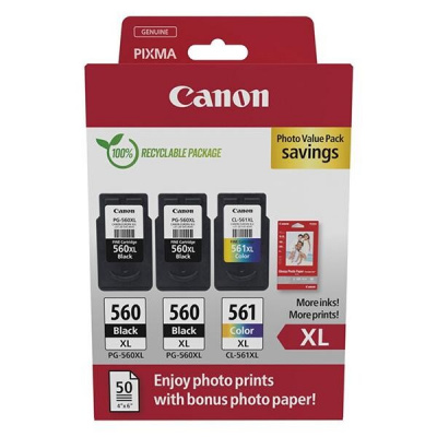 Canon PG-560 2x + CL-561 3712C012 farebná (CMYK) multipack originálne cartridge