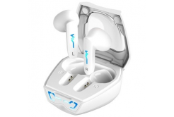 Genius HS-M920BT 31710024400, mikrofon, přepínání skladeb, bílá, 2.0, s nabíjecí krabičkou, sportovní typ USB-C