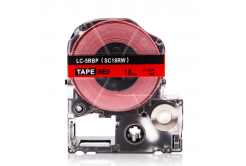 Epson LK-SC18RW, 18mm x 9m, černý tisk / červený podklad, kompatibilní páska
