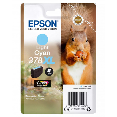 Epson 378XL C13T37954010 svetlo azúrová (light cyan) originálna cartridge