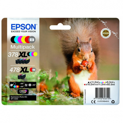 Epson originálna cartridge C13T379D4010, 378XL+478XL, CMYK, 1x10.2ml, 2x11.2ml, 3x9.3ml, Epson