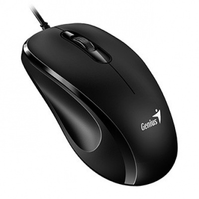 Myš drátová, Genius DX-101 31010026401, černá, optická, 1200DPI