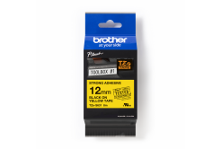 Brother TZ-S631 / TZe-S631, 12mm x 8m, čierna tlač/žltý podklad, originálna páska