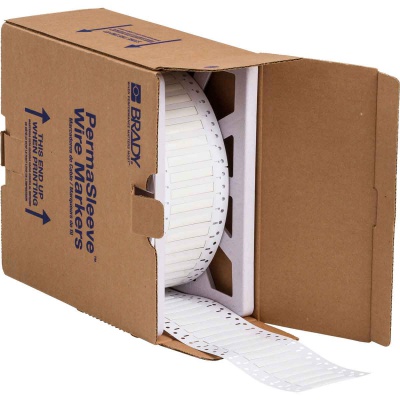 Brady LSZH-187-2-WT / 141222, etikety, THT Low Smoke Halogen Free Permasleeve Wire Marking Sleeves, 50.80 mm x 8.50 mm