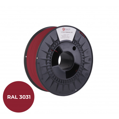 C-Tech 3DF-P-PETG1.75-3031 3D filament, PREMIUM LINE, PETG, RAL3031, 1,75mm, 1000g, Orientálny červený (Oriental red)