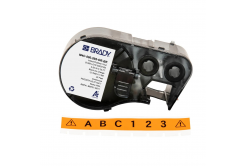 Brady M4C-500-595-OR-BK / 170816, 12.70 mm x 7.62 m, Vinyl, čierna tlač / oranžový podklad