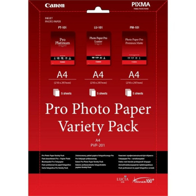 Canon Photo Paper Pro Variety Pack PVP-201 6211B021, A4, 15ks, biely, foto papier