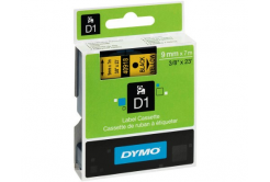 Dymo D1 40918, S0720730, 9 mm x 7 m, čierna tlač / žltý podklad, originálna páska