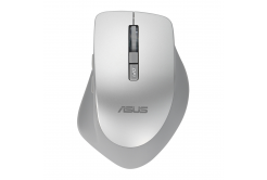 ASUS WT425/Ergonomická/Optická/Pre pravákov/1 600 DPI/Bezdrôtové USB/Strieborná