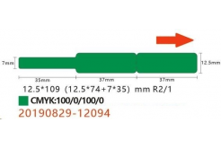 Niimbot štítky na káble RXL A2K18638901, 12,5x109mm 65ks Green pre D11 a D110