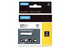 Dymo Rhino 18488, S0718100, 12mm x 3,5m čierna tlač / biely podklad, originálna páska