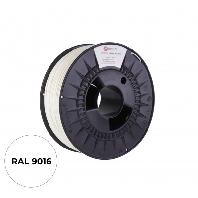C-Tech 3DF-P-TPU90A-1.75-9003 3D filament, PREMIUM LINE, TPU 90A, flexibilný, dopravná biela, RAL9003, 1,75mm, 1kg