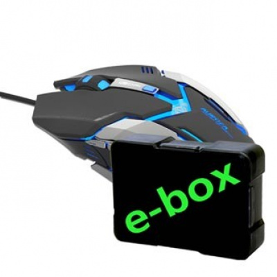 E-blue Myš Auroza Gaming EMS639BKAA-UI, 4000DPI, optická, 6tl., drátová USB, černá, herní, e-box