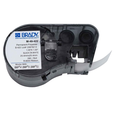 Brady M-49-422 / 131608, etikety 25.40 mm x 25.40 mm