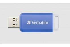 VERBATIM Flash Disk 64GB DataBar USB 2.0 Drive, modrá