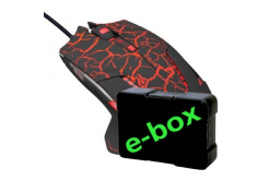 E-blue Myš Mazer Pro EMS600BKCA-IU, 2500DPI, optická, 6tl., drátová USB, černo-červená, herní, e-box