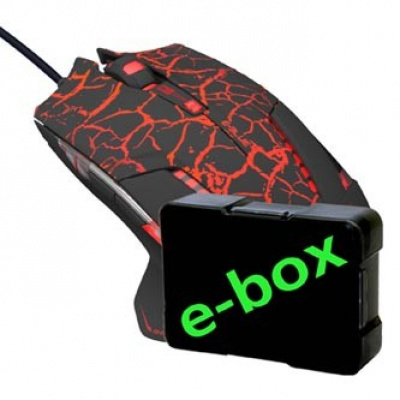 E-blue Myš Mazer Pro EMS600BKCA-IU, 2500DPI, optická, 6tl., drátová USB, černo-červená, herní, e-box