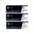 HP 201X, CF253XM azúrová/purpurová/žltá (cyan/magenta/yellow) originálny toner