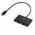 HP USB-C viacportový rozbočovač 3-port, Z6A00AA, čierny, dĺžka kábla 30cm, 2x USB Type-A,1x USB 2.0 Type-A