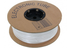 Označovacia oválna PVC bužírka, priemer 1,3-2,2mm, prierez 0,25-0,5mm, biela, 100m