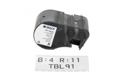 Brady M5C-1500-422 / 170859, 38.10 mm x 7.62 m, Polyester, čierna tlač / biely podklad