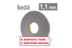 3M VHB™ 4941-P, tl. 1,1 mm; světle šedá oboustranně velmi silně lepicí akrylová páska 9 mm x 33 m