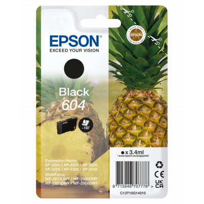 Epson 604 T10G140 C13T10G14010 čierna (black) originálna cartridge