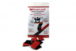 3M Dual-Lock, čierny, balenie = 10 štvorcov 25 x 25 mm