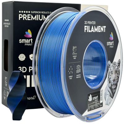 Smart Print FG-S103-E1, 3D filament, PLA Silk, 1,75mm, 1000g, Dual Color, Viacfarebný (Black, Blue)