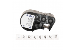 Brady M4-7-422 / 170735, 12.70 mm x 12.70 mm, Polyester, čierna tlač / biely podklad