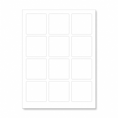 Samolepiace etikety 60 x 60 mm, 12 etiket, A4, 100 listov