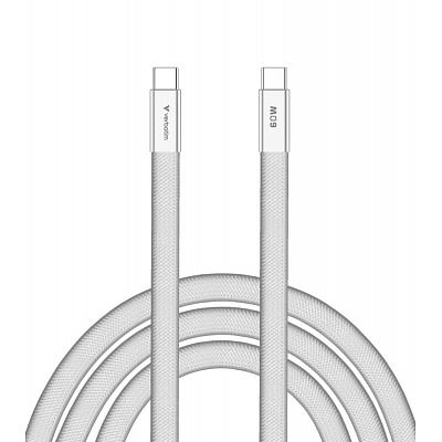 VERBATIM Kabel Sync & Charge SoftTouch USB-C, 60W, 120cm, bílá