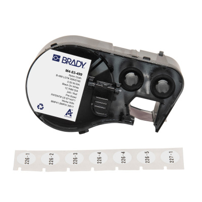 Brady M4-83-499 / 170799, 12.70 mm, Nylon, čierna tlač / biely podklad