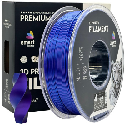 Smart Print FG-S117-E1, 3D filament, PLA Silk, 1,75mm, 1000g, Tri Color, Viacfarebný (Blue, Purple, Black)