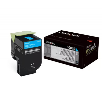 Lexmark 80C0S20 azúrový (cyan) originálny toner