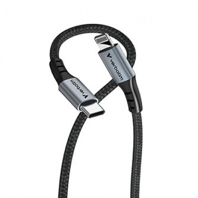 Verbatim 31844 USB kabel USB C samec - USB lightning samec, 60W, 1.2m, černý, box