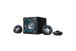 Genius reproduktory SW-G2.1 1000 31730043400, 2.1, 26W, černé, ovládání hlasitosti, modře podsvícené, 3,5 mm jack, 60Hz~20kHz
