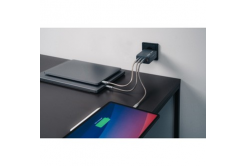 Verbatim GaN 32205, cestovná nabíjačka do siete, USB 3.0, USB C, sivá, 240 W, vymeniteľné vidlice C,G,A