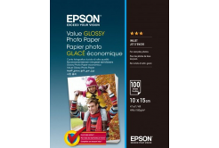 Epson Value Glossy Photo Paper, lesklý bílý foto papír, 10x15cm, 183 g/m2, 100 ks, C13S400039