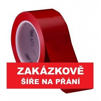 3M 471 Označovacia PVC lepiaca páska, oderuvzdorná, červená 9 mm x 33 m
