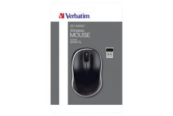 Verbatim 49042 Go Nano, Bezdrôtová myš, 1600DPI, optická, černá