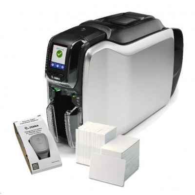 Zebra ZC300 ZC32-000CQ00EM00, 12 dots/mm (300 dpi), USB, Ethernet, display, CardStudio, card printer
