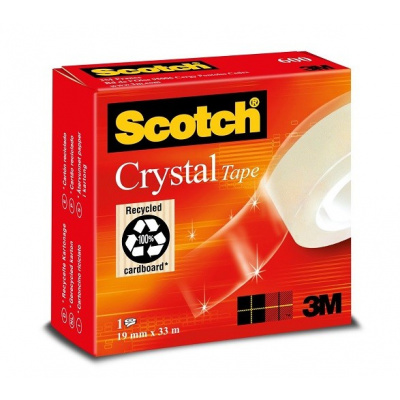 3M 600 Scotch Crystal Tape Priehľadná páska, 19 mm x 33 m
